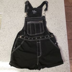 Black short overalls